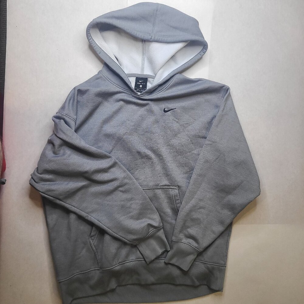 Nike Men’s Dri-Fit Pullover Hoodie – Size Small – Gray Athletic Sweatshirt No Dr